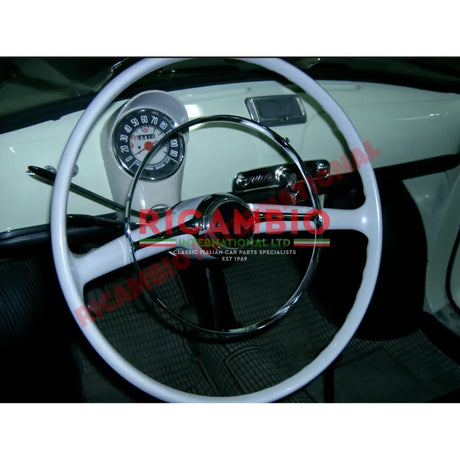 Steering Wheel Chrome Horn Ring & Button - Classic Fiat 500 - Steering