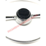 Steering Wheel Chrome Horn Ring & Button - Classic Fiat 500 - Steering
