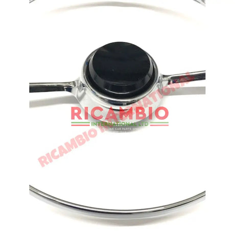 Steering Wheel Chrome Horn Ring & Button - Classic Fiat 500 - Steering