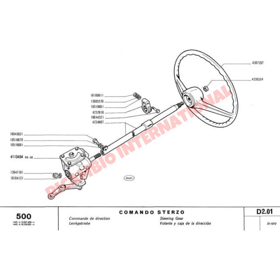 Steering Wheel Nut - Classic Fiat 500 - Steering