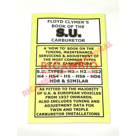 SU Carburettor Installation Maintenance & Setup Manual - Books & Manuals