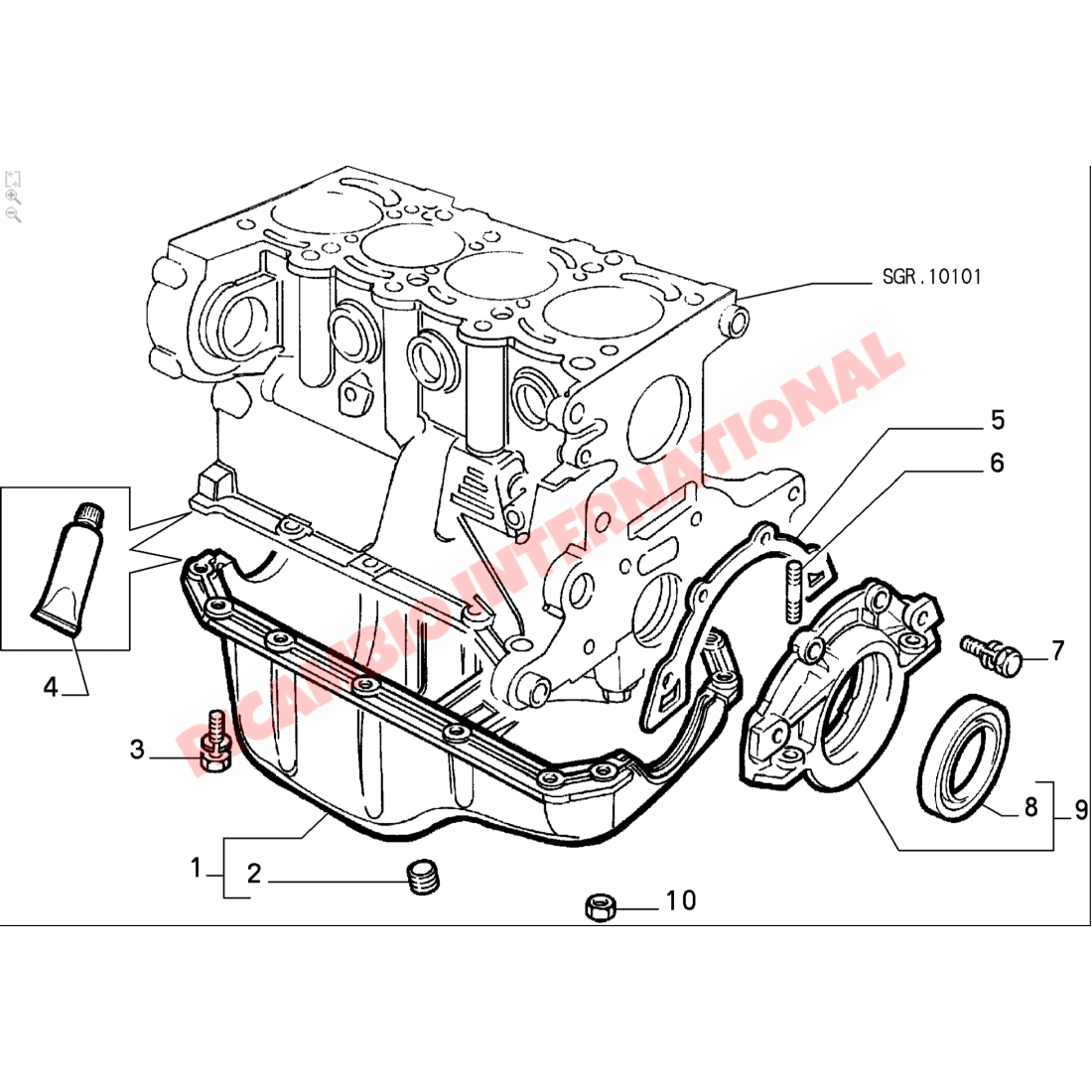 Sump Bolt & Washer Kit - Classic Fiat Panda Uno Punto Barchetta New 500 - Engine Parts