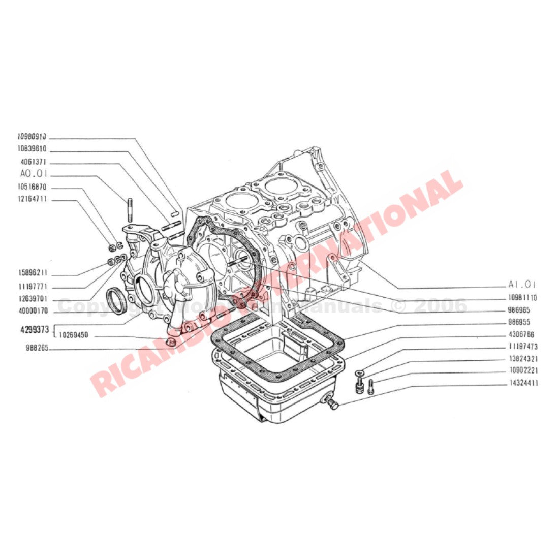 Sump Gasket (CORK) - Classic Fiat 500 126 Panda - Gaskets & Oil Seals