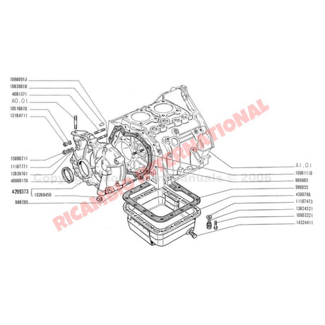 Sump Gasket (CORK) - Classic Fiat 500 126 Panda - Gaskets & Oil Seals