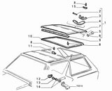 Sunroof Handle Lever & Hinges - Classic Fiat Panda - Handles - Locks and Catches