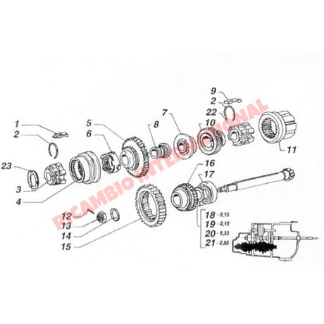Syncro Hub Washer - Fiat 126 - Gearbox & Parts