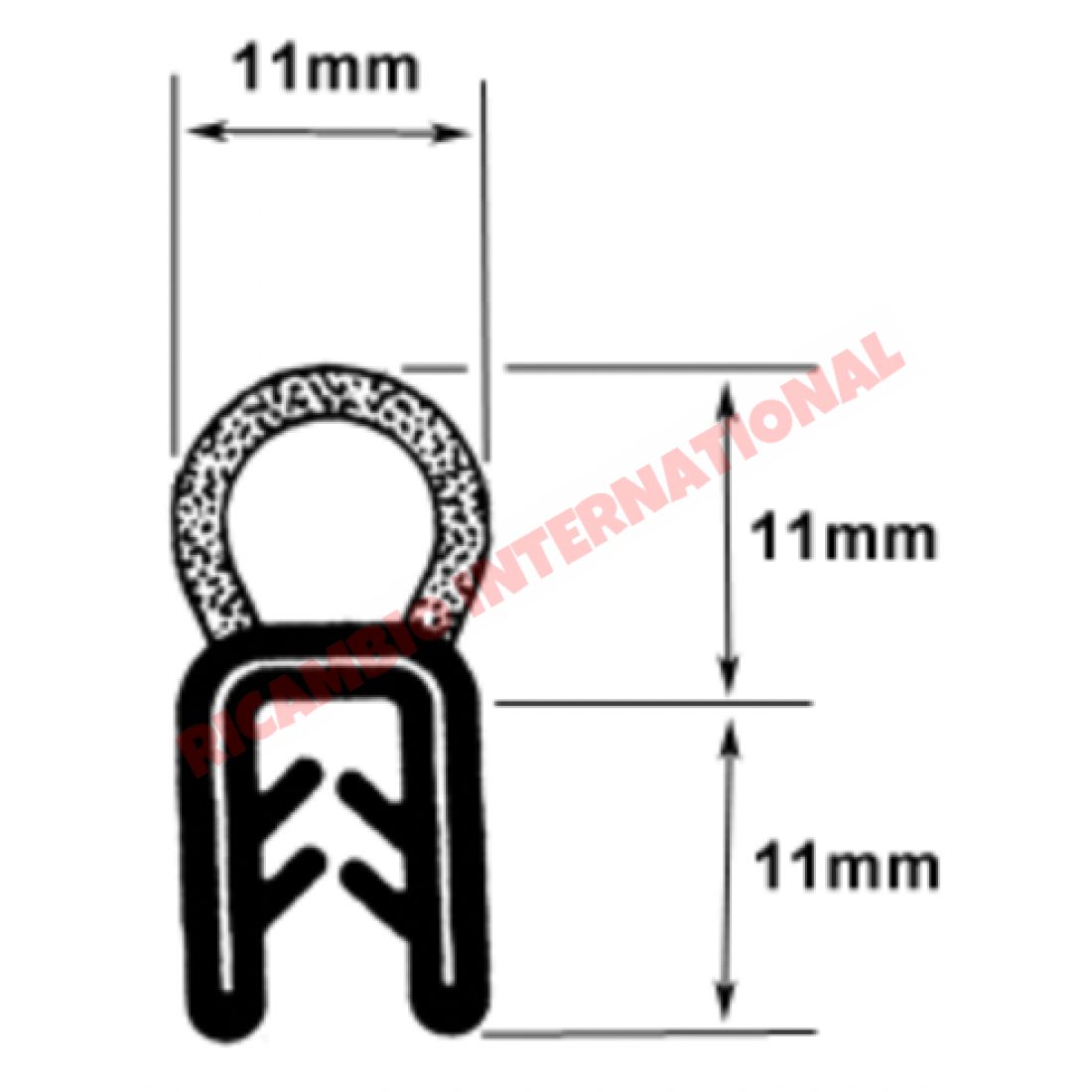 Tailgate Seal - Classic Fiat 126 - Gaskets - Seals - Grommets and Rubber Parts