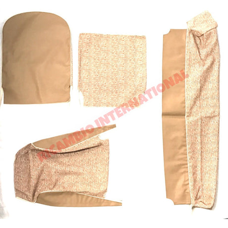 Tan Cloth & Vinyl Seat Covers Set - Classic Fiat 500 - Seat Covers - Padding and Seat Spring