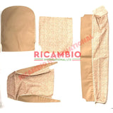 Tan Cloth & Vinyl Seat Covers Set - Classic Fiat 500 - Seat Covers - Padding and Seat Spring