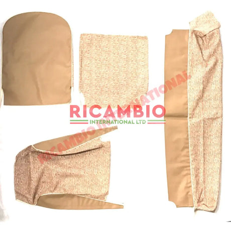 Tan Cloth & Vinyl Seat Covers Set - Classic Fiat 500 - Seat Covers - Padding and Seat Spring