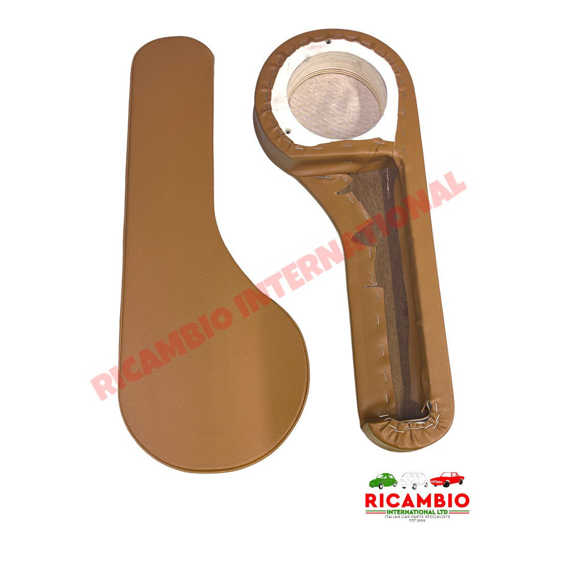Tan/Ocra Door Speaker & Pocket Kit - Classic Fiat 500 - Interior and Related Parts