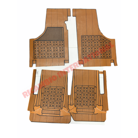 Tan/Ocra Rubber Mat Set (Best Quality) (4 piece) - Classic Fiat 500 - Rubber Mats