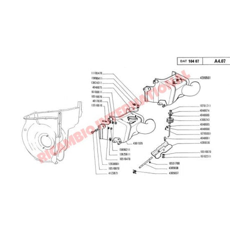 Thermostat Housing Complete - Classic Fiat 500 - Heating and Cooling