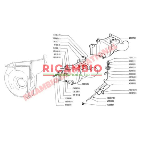 Thermostat Housing Flap Spring - Classic Fiat 500,126 - Heating and Cooling
