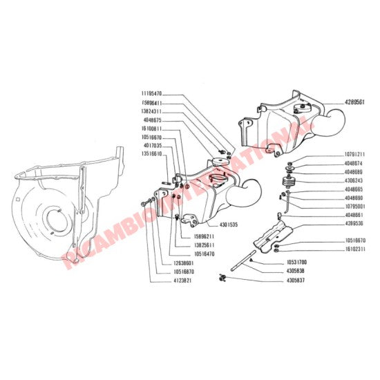 Thermostat Operating Rod Complete - Classic Fiat 500,126 - Heating and Cooling