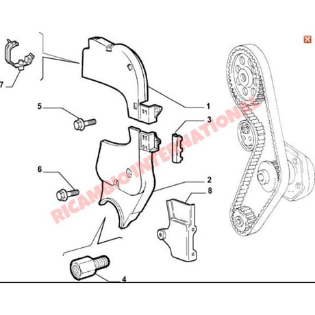 Timing Belt Cover Kit - Fiat Punto MK2 Doblo