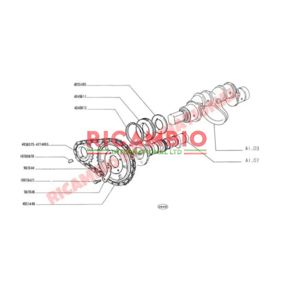Timing Chain Kit - Classic Fiat 500 126 - Mechanical & Engine Parts