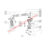 Top Carburettor Black Plastic Elbow & Gasket - Classic Fiat 500 126 - Classic Fiat 500 Parts & Spares