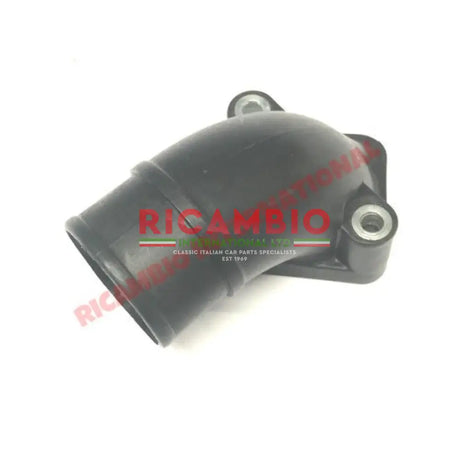Top Carburettor Black Plastic Elbow & Gasket - Classic Fiat 500 126 - Classic Fiat 500 Parts & Spares