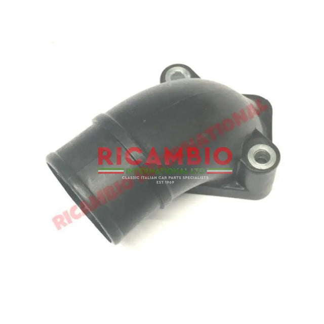 Top Carburettor Black Plastic Elbow & Gasket - Classic Fiat 500 126 - Classic Fiat 500 Parts & Spares