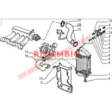 Top Intercooler Air Intake Hose - Lancia Delta Integrale - Fuel System
