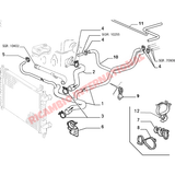 Top Radiator Hose - Classic Fiat Panda 1108cc MPi - Heating and Cooling
