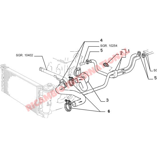 Top Radiator Hose - Classic Fiat Panda - Heating and Cooling