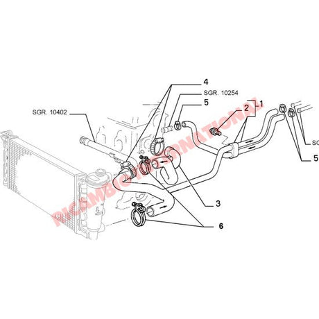 Top Radiator Hose - Classic Fiat Panda - Heating and Cooling