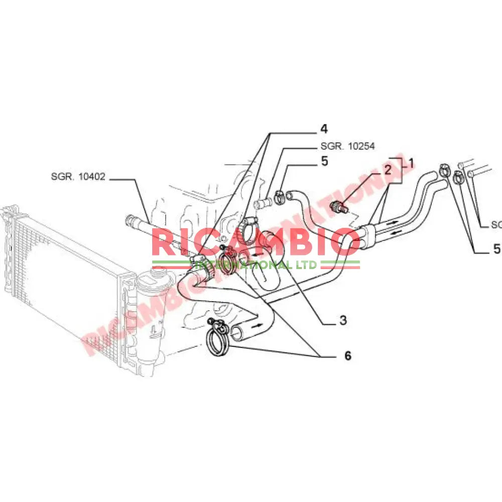Top Radiator Hose - Classic Fiat Panda - Heating and Cooling