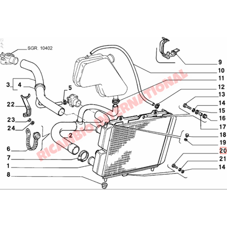 Top radiator hose - Fiat 126 - Heating & Cooling