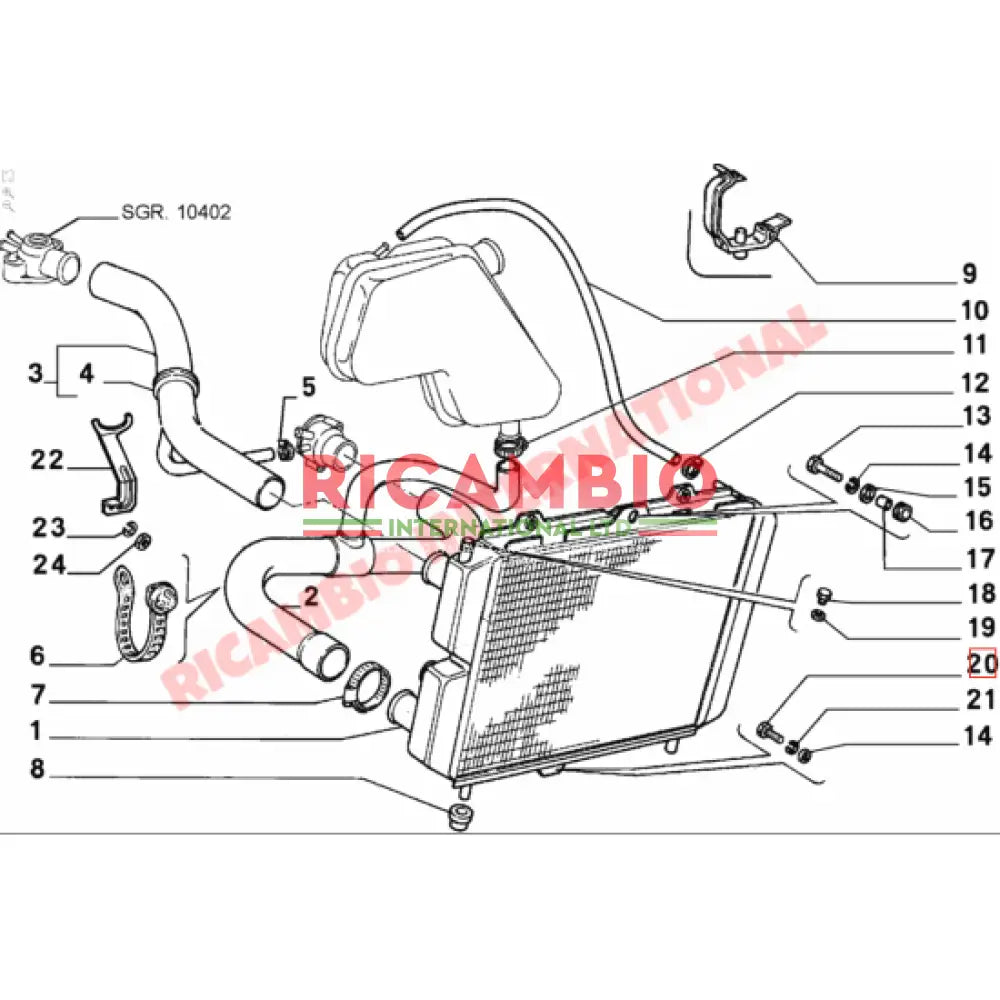Top radiator hose - Fiat 126 - Heating & Cooling