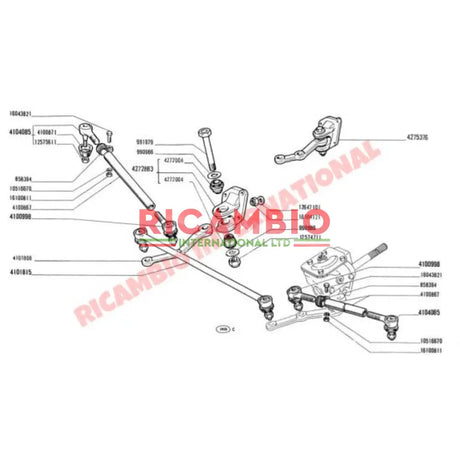 Track Rod & Clamps - Classic Fiat 500 126 600 - Steering