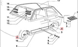Trim Clip Kit (4) - Classic Fiat Panda,126,Cinquecento