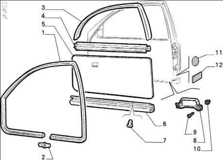 Trim Clip Kit (4) - Classic Fiat Panda,Uno,Punto MK1 plus many others