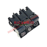 Triple Dashboard Switch Cluster - Fiat 850 124 - Interior Switches