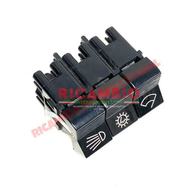 Triple Dashboard Switch Cluster - Fiat 850 124 - Interior Switches