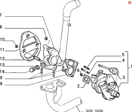 Turbo Charger Gasket - Fiat Uno Turbo