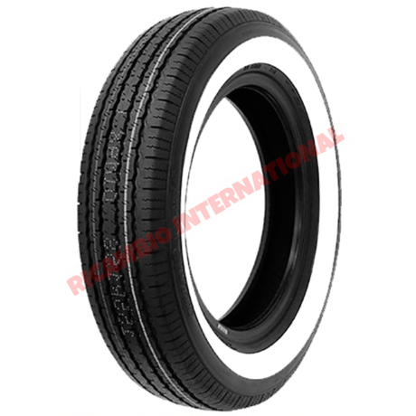 Tyre White Wall 125/62S x 12 (30mm Whitewall) - Classic Fiat 500 Autobianchi - Wheels - Tyres and Tubes