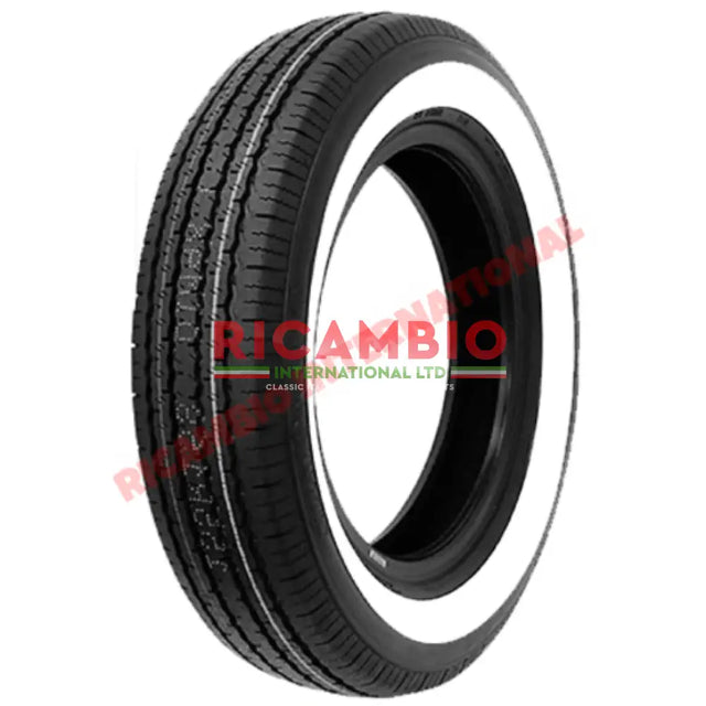 Tyre White Wall 125/62S x 12 (30mm Whitewall) - Classic Fiat 500 Autobianchi - Wheels - Tyres and Tubes