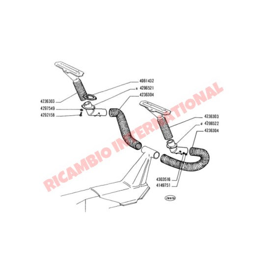 Under Dash Vent Flap Repair Kit - Classic Fiat 500 - Heating and Cooling
