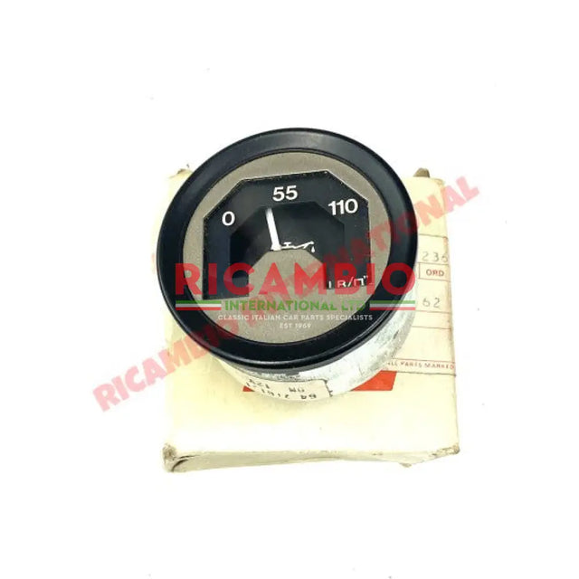 Veglia Oil Pressure Gauge - Classic Fiat 500,126,127,128 - Ignition and Electrical System