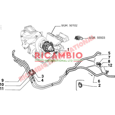 Water Heater Hose - Fiat 126 - Heating & Cooling