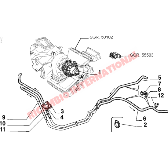 Water Heater Hose - Fiat 126 - Heating & Cooling