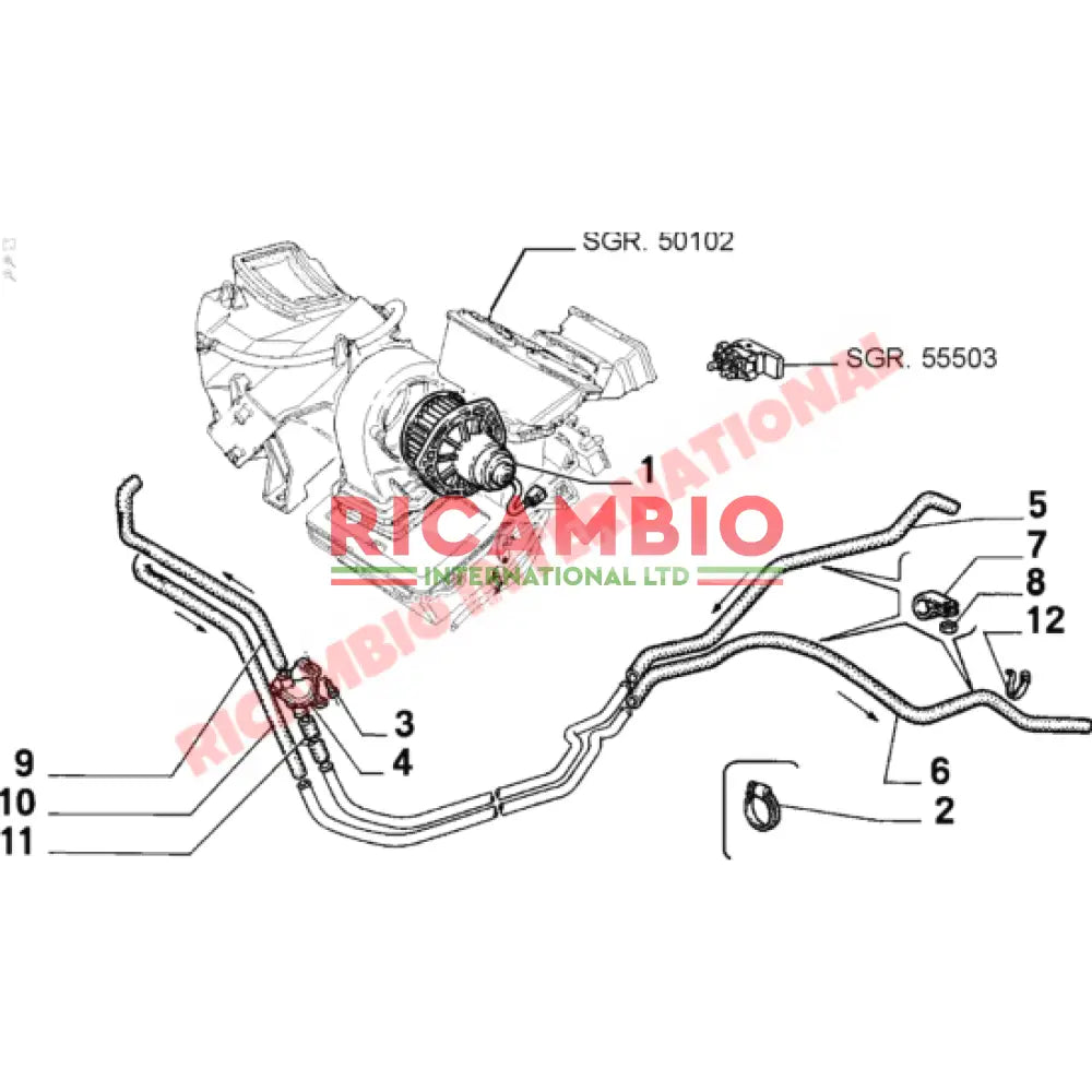 Water Heater Hose - Fiat 126 - Heating & Cooling