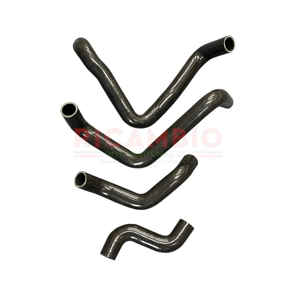 Water Hose Kit (4 piece) - Fiat X19 - BLACK SILICONE - Service Items