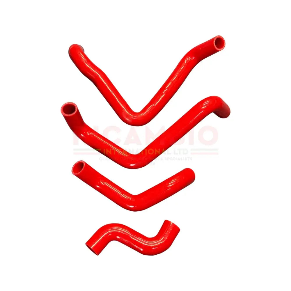 Water Hose Kit (4 piece) - Fiat X19 - RED SILICONE - Service Items