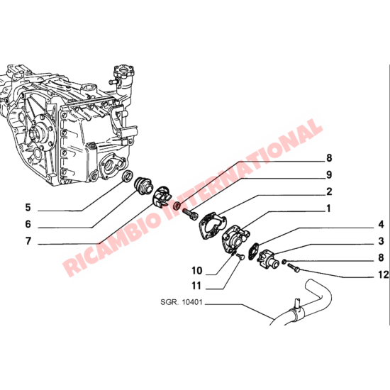 Water Pump Cover - Fiat 126 Bis - Mechanical & Engine Parts