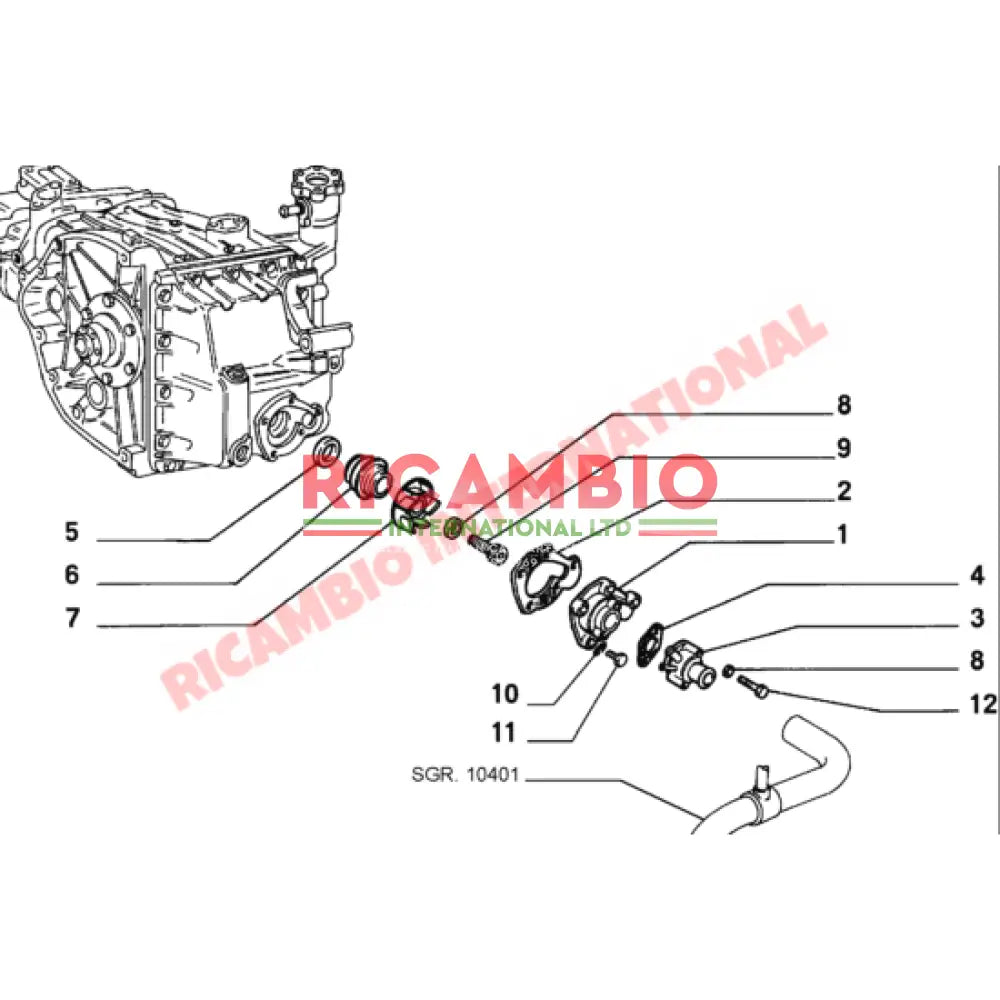 Water Pump Cover - Fiat 126 Bis - Mechanical & Engine Parts