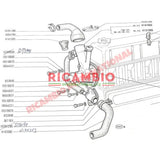 Water Pump Hose - Fiat 1100,1200 - Heating & Cooling