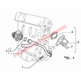 Water Pump Metal Pipe - Fiat & Alfa Romeo Punto MK2 Grande Punto Idea N.Bravo Stilo Mito